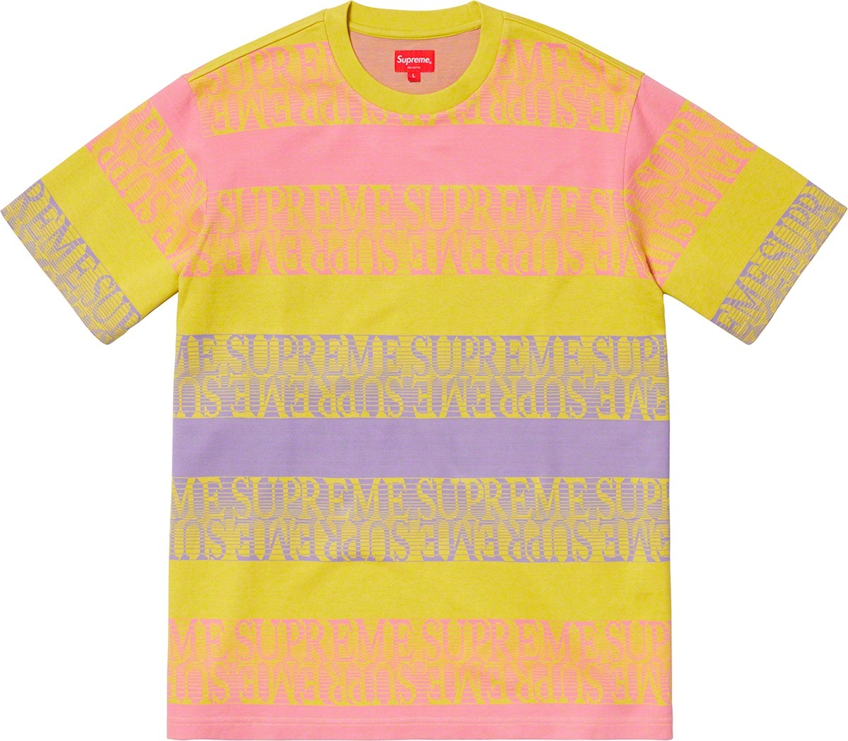 Text Stripe Jacquard S/S Top view 2